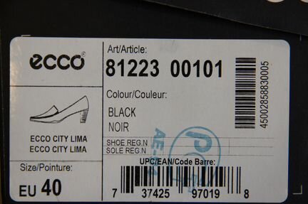 Кожаные туфли ecco р.40 новые