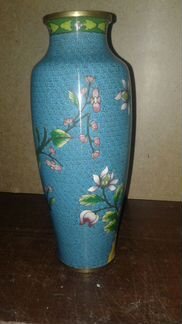 Ваза латунь, эмаль