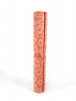 Коврик для йоги Flower (1.1 кг, 175 см, 4 мм, оранжевый, 60 см)