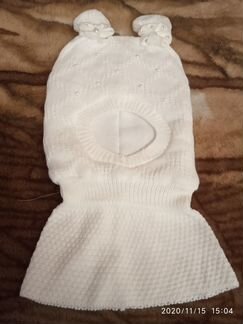 Шлемы вязанные на девочку 5-6 лет
