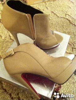 Ботильоны новые Нат кожа 39