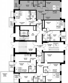 2-к квартира, 55.8 м², 1/7 эт.