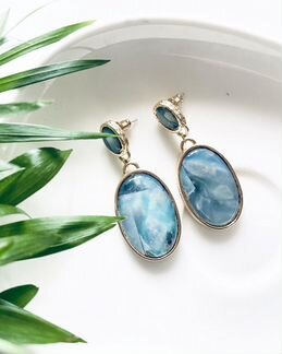 Серьги с натуральным перламутром