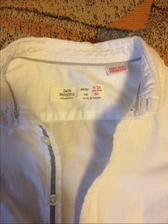 Рубашка белая Zara, 80см