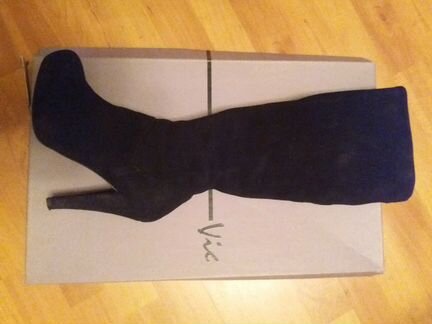 Сапоги еврозима замшевые черные