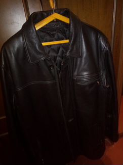 Куртка зимняя кожаная 52 размер