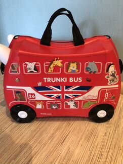 Чемодан Trunki Bus + плед и подушка