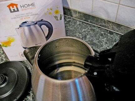 Новый металлический электро чайник Home Element