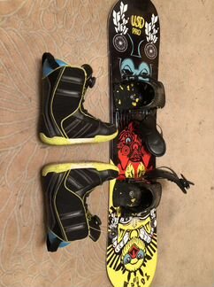 Детский сноуборд 110, крепления Ride + ботинки K2