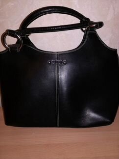 Сумка натуральная кожа, черная