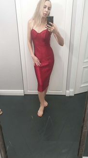 Платье красное новое коктельное р-р 42-44