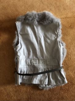 Жилет кролик серый