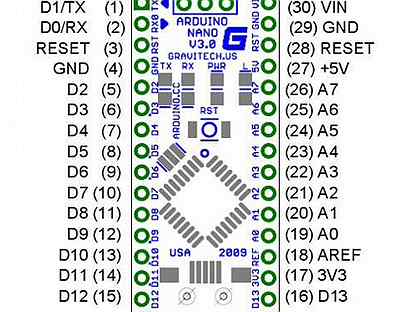 Схема arduino nano v3 atmega328p