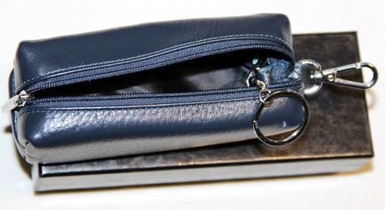 Мужская кожаная ключница G.A. синяя new