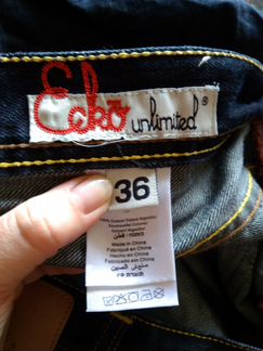 Джинсы ecko оригинальные новые золотая вышивка