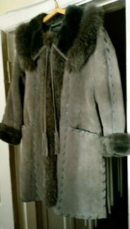 Дубленка verismo натуральная серая размер 44-46