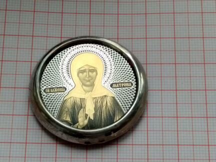 Икона. Серебро. Матрона Московская. сар ювелир