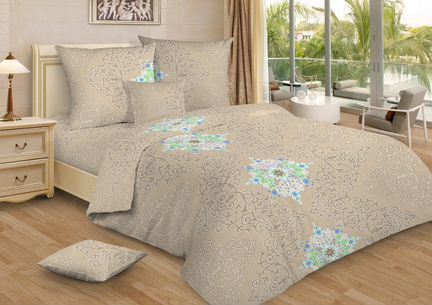 Постельное белье Priscilla Цвет: Бежевый (1,5 спал.)