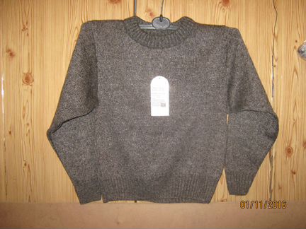 Новый свитер серый р128