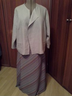 Юбка макси диагонального рисунка