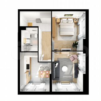 2-к квартира, 52.4 м², 22/32 эт.