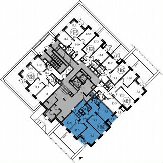 4-к квартира, 102 м², 1/17 эт.