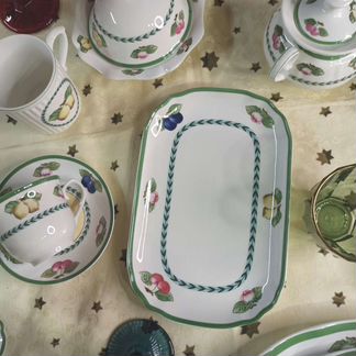 Блюдо 25 см фрукты в стиле villeroy boch
