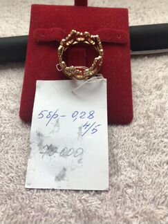 Кольцо женское, золото 750 пробы