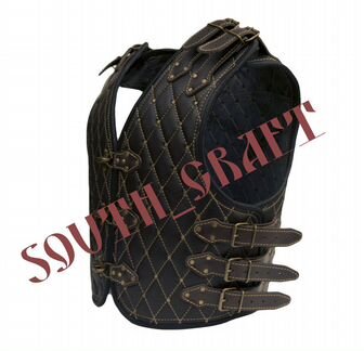 Жилет байкерский броня Варяг из кожи