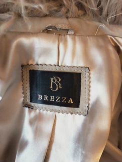 Женский плащ, натуральная кожа и мех