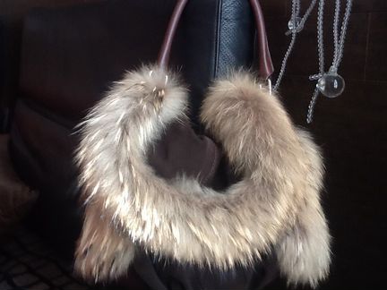 Шикарная меховая сумка Max Mara, оригинал