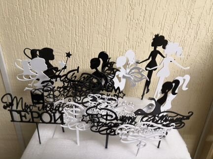 Топперы для торта и цветов