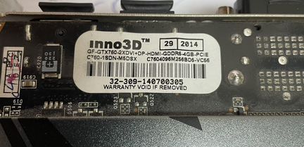 Видеокарта бу geforce gtx 760 4 Гб