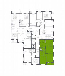 3-к квартира, 69.7 м², 9/14 эт.