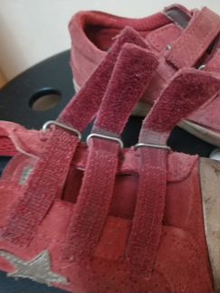 Красные ботинки туфли Экко ecco