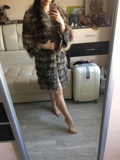 Шуба Yves Salomon на кашемире