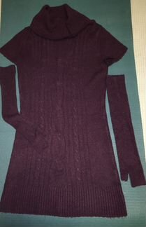 Платье/туника фиолетовое с нарукавниками