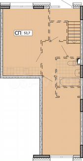 1-к квартира, 54 м², 1/45 эт.