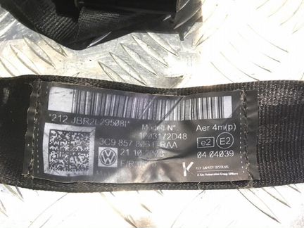 Ремень безопасности задний правый Volkswagen