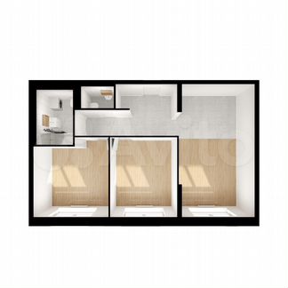 2-к квартира, 58.4 м², 1/24 эт.