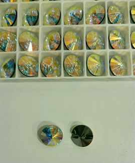 Пуговицы swarovski 3015 10мм Crystal AB