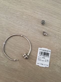 Браслет с шармами серебряный