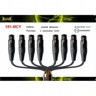 Кабель мультикор D-Sub 25pin на 8 xlr