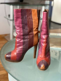 Сапоги женские кожаные