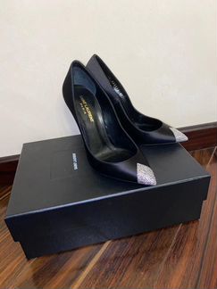 Туфли Saint Laurent Tower Crystal Cap Toe