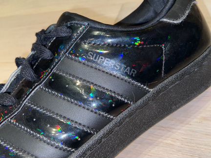 Adidas superstar чёрные оригинал 7,5us 8uk