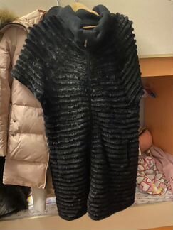 Жилет из норки на кашемире