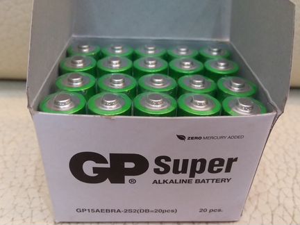 20 батареек AA GP Super alkaline