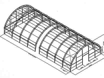 Проект типовой ангар арочный