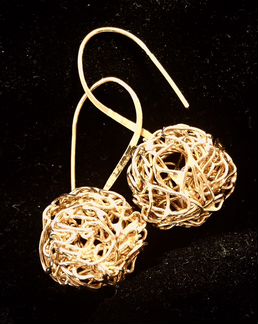 Серебряные серьги Oxette с позолотой